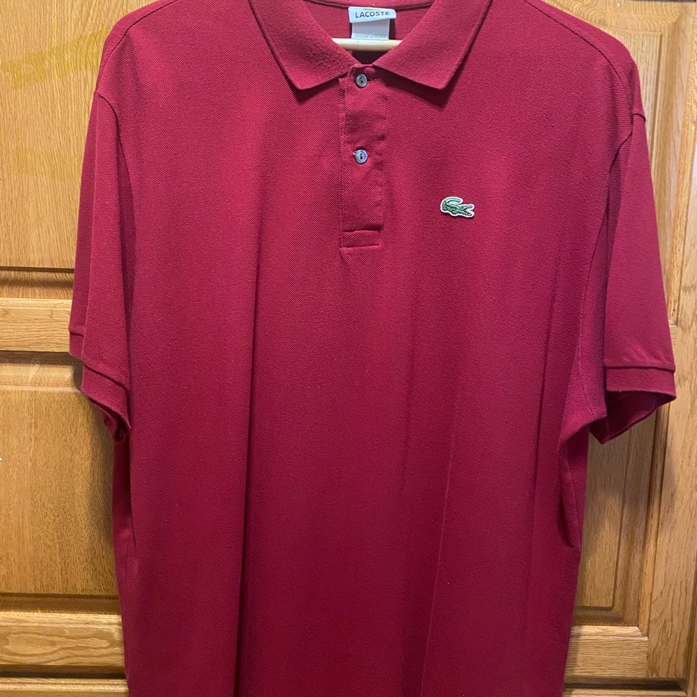 Lacoste Polo Shirt for Men Size 8 Red